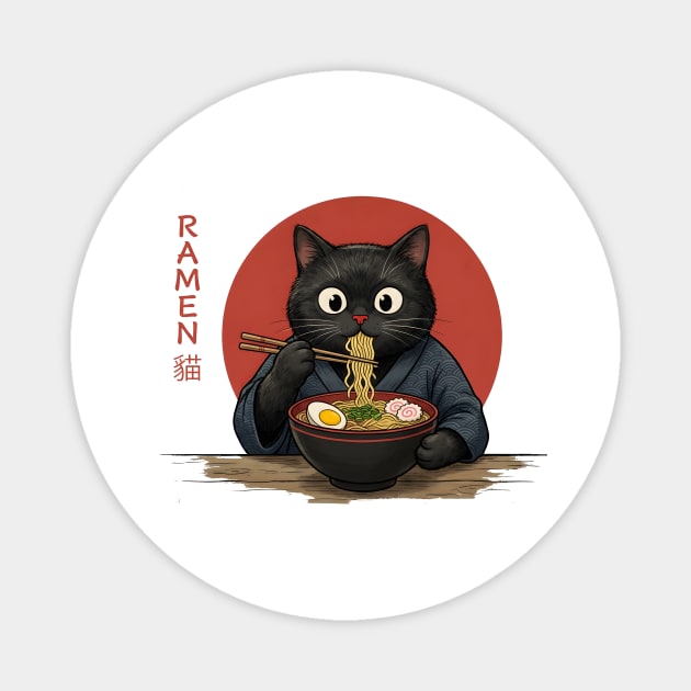 Ramen Cat Japanese Food Lover Magnet by ArtistTee ⭐⭐⭐⭐⭐